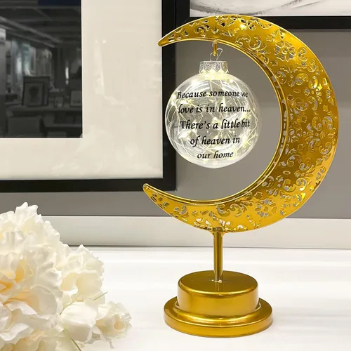 Miniatura 6 de Linterna de simpatía - Recuerdo de luna por la pérdida de un ser querido; regalo de duelo en honor a la madre, padre - Condolencias funerarias