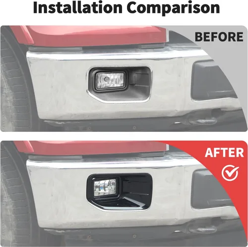 Miniatura 2 de JWWY Faros delanteros antiniebla, luces antiniebla, embellecimiento, embellecimiento, ajuste para Ford F150 2015-2020, accesorios exteriores ABS