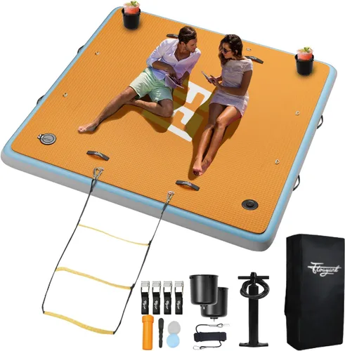 Miniatura 11 de Flotadores inflables para piscina para adultos, barra flotante inflable, portavasos integrado, espuma suave de EVA de 0.472 in, espacio