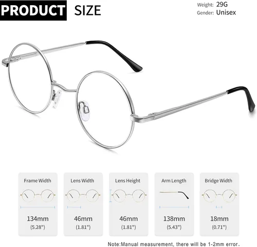 Miniatura 5 de Gafas de sol Joopin polarizadas, estilo Lennon, redondas, gafas de sol estilo hippy redondas para mujer y hombre