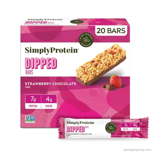 Miniatura 9 de SimplyProtein - Barras de proteínas bañadas en chocolate, paquete de 20, galletas y crema, barra alta en proteínas y bajo en azúcar