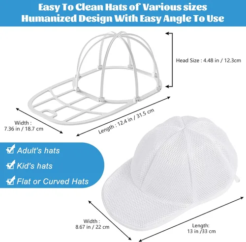 Miniatura 5 de Eiito Lavadora de sombreros para lavadora, paquete de 2 limpiadores de sombreros para gorras de béisbol, moldeador de sombreros para lavavajillas