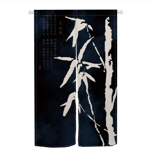 Leowefowa Noren - Cortina japonesa para puerta, cortina de puerta de estilo japonés, tapiz de puerta para cocina, decoración del hogar, 33.5