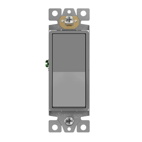 Miniatura 8 de ENERLITES Interruptor de luz de paleta decorativa de 3 vías, acabado brillante, un solo polo o tres vías, 3 cables, tornillo de puesta a tierra