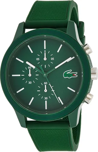 Lacoste 12 Reloj casual de cuarzo Chrono TR90 y correa de goma color verde modelo 2010973 forro polar verde con licencia oficial de star wars silent