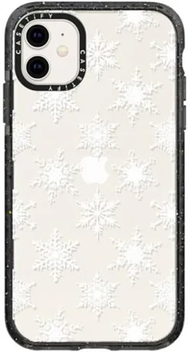 Miniatura 13 de CASETiFY Impact - Funda para iPhone 11 - Flower Power Retro - Negro Transparente