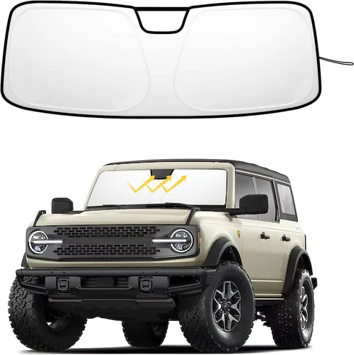 Miniatura 18 de Protección Solar para Parabrisas para Jeep Wrangler JL JLU 2018-2026 y Jeep Gladiator 2020-2026 310T Poliéster Cubierta Completa Plegable Protector