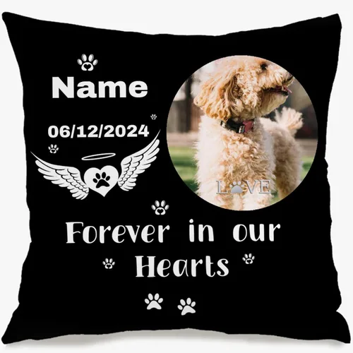 Miniatura 6 de Custom Memory Pillow Case Created with a Single Photo and Your Chosen Words Forming a comforting Cushion That Also Makes a Thoughtful Gift