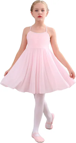 Stelle - Vestido de bailarina para niña, con leotardo, estilo canesú, para gimnasia o ballet (para niñas pequeñas y grandes)