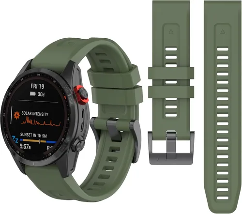 Miniatura 12 de Correa de reloj de silicona compatible con Garmin Fenix 7/Fenix 6 Pro/Fenix 5 Plus/935/945/Descent G1/EPIX Gen 2/Instinct de repuesto de ajuste