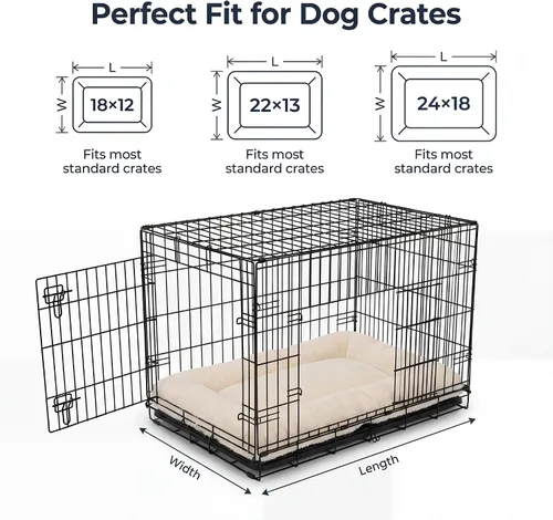 Miniatura 2 de Cama para Jaula de Perro Camas Lavables para Perros XX-Pequeños Franela Gruesa Deluxe Esponjosa Cómoda Almohadilla para Perrera Antideslizante