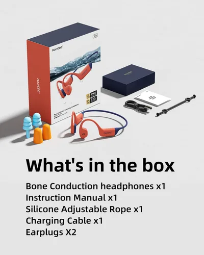Miniatura 8 de Auriculares de Conducción Ósea, Auriculares Impermeables IPX8 para Natación, Auriculares de Oreja Abierta con Memoria de 32GB y Micrófono