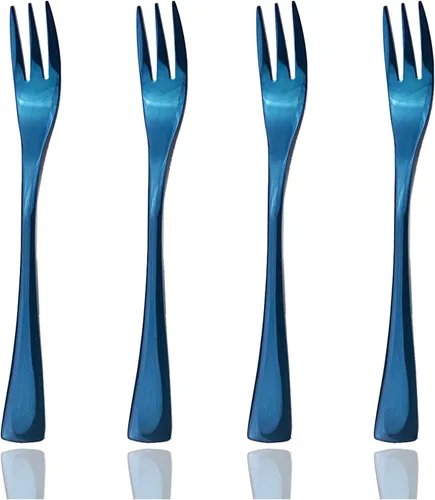 Miniatura 19 de JASHII Juego de cubiertos de 20 piezas de acero inoxidable multicolor para 4, utensilios de comida, incluye tenedores, cuchillos, cucharas, aptos
