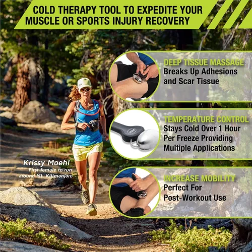 Miniatura 4 de Pro-Tec Athletics Rollers, RM Extreme, RM Extreme Mini Roller, Cryosteel Ice Roller, Portable Roller, Deep Tissue Massage, Muscle Relief, Hamstring