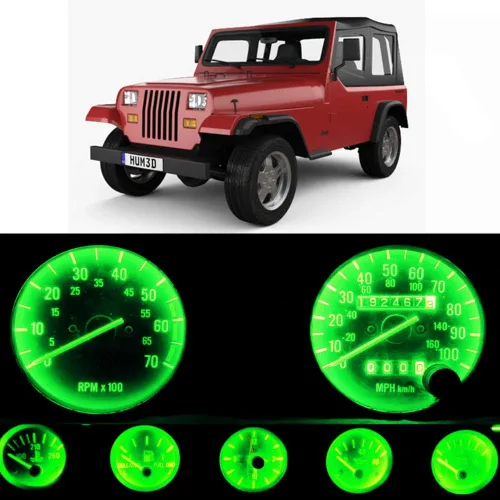 Miniatura 11 de WLJH Paquete de luces LED completas de indicadores de panel de instrumentos brillantes en blanco para velocímetro, tacómetro, presión de aceite
