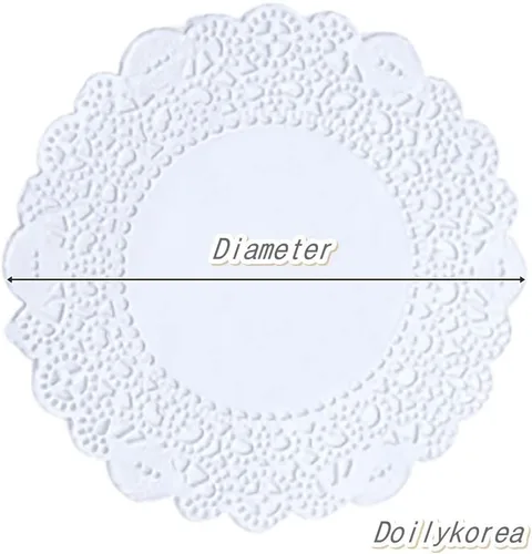 Miniatura 2 de 250 piezas de papel redondo de encaje de 3.5 pulgadas de alta calidad, sin polvo, corte limpio, diseño simple: fiesta/regalo/para tartas/decoración