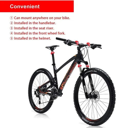 Miniatura 6 de Paquete de 8 luces de bicicleta, juego de luces LED de silicona para bicicleta, 4 faros delanteros de bicicleta y 4 luces traseras (rojo y blanco)