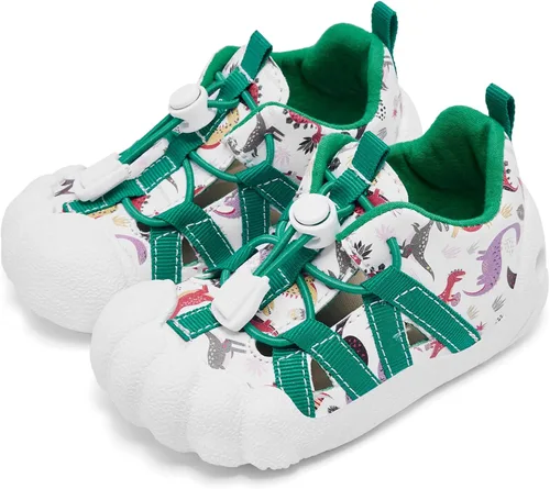 Engtoy Zapatos de calcetín para bebés, zapatos para caminar para niños y niñas, zapatillas de cinco dedos cerrados, sin cordones