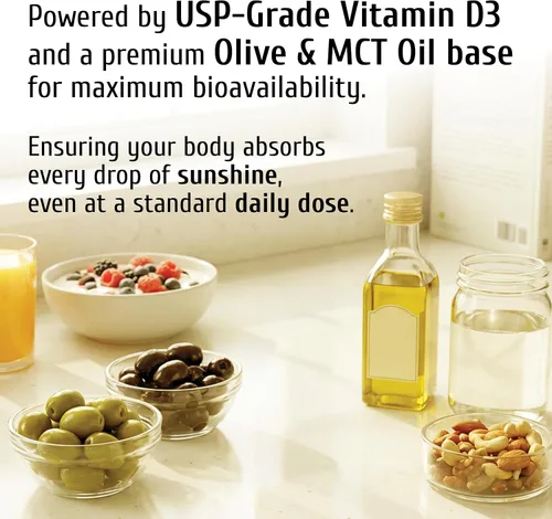 Miniatura 6 de Vitamina D3 2000 UI (50 mcg) con vitamina D3 Provitas® de grado USP, aceite de oliva dual y MCT para una mayor absorción, hueso, músculo e inmune