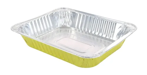 Miniatura 12 de KitchenDance 53900 - Sartenes desechables de papel de aluminio de colores para mesa de vapor, de tamaño medio, bandeja rectangular para hoteles