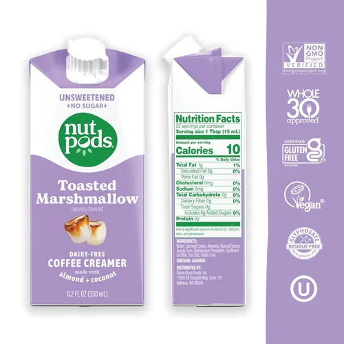 Miniatura 2 de nutpods - Crema de café de malvavisco tostado, sin azúcar, sin azúcar, hecha de almendras y coco, crema para dieta ceto, Whole30, sin gluten, sin