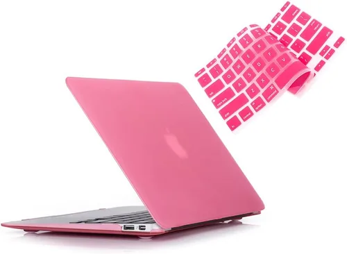 Miniatura 7 de Funda rígida con superficie suave Ruban 2 en 1 y cubierta para teclado para Macbook Air de 13.3 pulgadas Modelos: A1369 / A1466, Negro