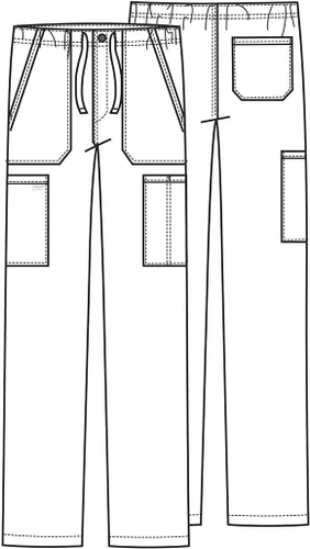 Miniatura 6 de Cherokee Scrubs for Men Tapered Leg Cargo Scrub Pants with Zip Fly, 5 Pockets Elastic Waist 2-Way Stretch & Easy Care WW190