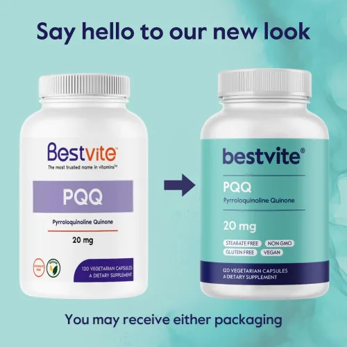 Miniatura 7 de BESTVITE PQQ 20 mg (pirroloquinolina quinona) (120 cápsulas vegetarianas) - Sin estearatos - Vegano - Sin OMG - Sin gluten