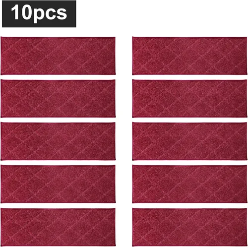 Miniatura 74 de COSY HOMEER - Alfombra antideslizante para escaleras, para interiores y escalones de madera, para niños y perros, 100 % poliéster, base de Beige