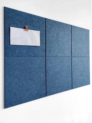 Miniatura 21 de Tabla de corcho alternativa de 24 x 36 pulgadas, paquete de 6 azulejos de pared de fieltro con pestañas adhesivas extraíbles seguras, tableros