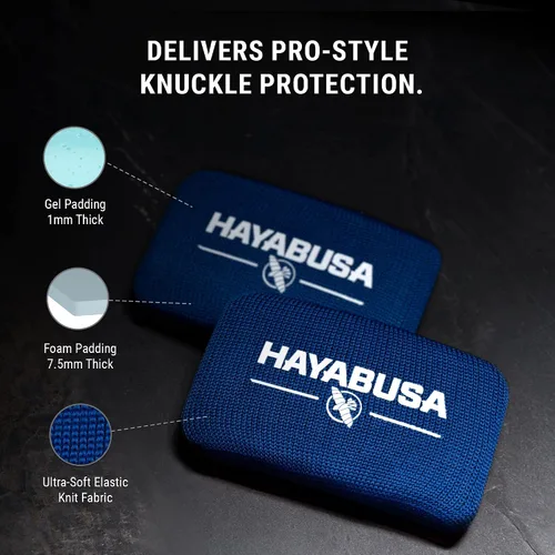 Miniatura 3 de Hayabusa Protectores de nudillos de boxeo Azul