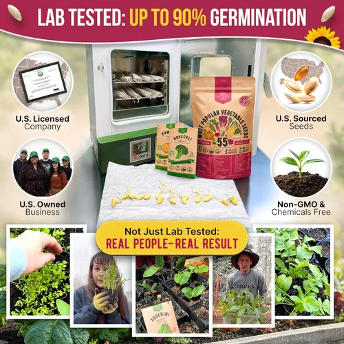 Miniatura 2 de Surtido de 55 semillas de verduras – más de 35,600 semillas autóctonas sin OMG para plantar verduras y frutas en paquetes de semillas individuales