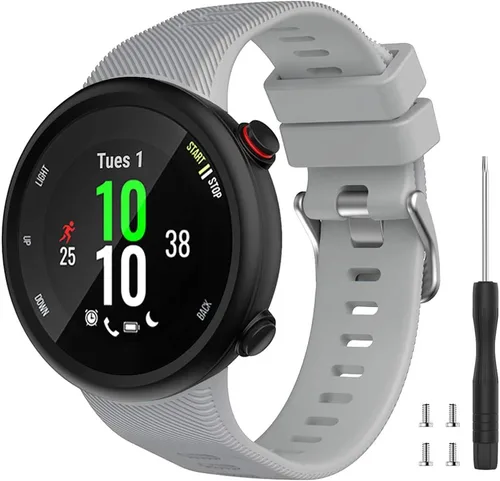 Miniatura 18 de Compatible con Garmin Forerunner 45, correa de repuesto deportiva de silicona suave, pulsera de fitness para Garmin Forerunner 45 Smartwatch