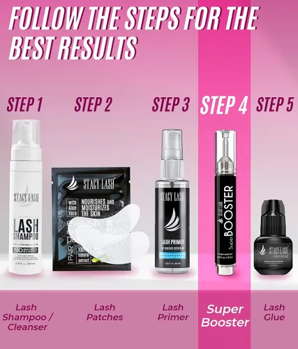 Miniatura 5 de Super Booster 0.5 fl oz & Extra Bonder 0.5 fl oz - Stacy Lash/Adhesivo Acelerador/Extensión de Pegamento Activador/Sellador/Previene