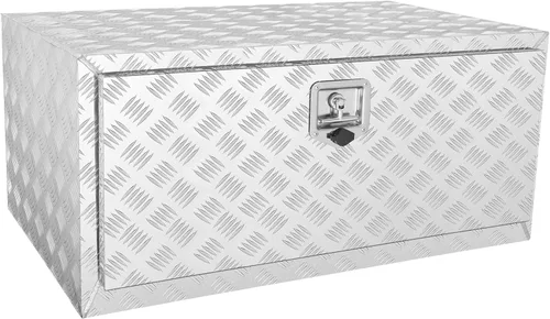 Miniatura 16 de VEVOR Caja para Camión Underbody, Caja de Almacenamiento para Pickup de 48"×17"×18", Caja de Herramientas de Placa de Diamante de Aluminio Plateado