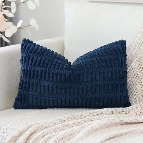 Miniatura 58 de OTOSTAR Fundas de Almohada Decorativas de Pana de 16 x 24 Pulgadas Súper Suaves Bohemias a Rayas Rectangulares Fundas de Cojín Modernas para Sofá
