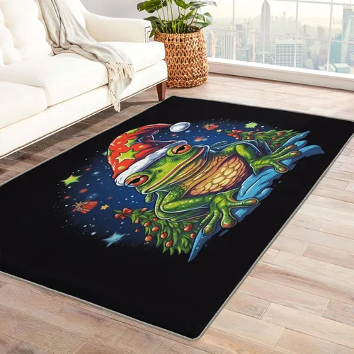 Miniatura 21 de Alfombra de oso de 2 x 3 pies, alfombra de Navidad para entrada, sala de estar, dormitorio, alfombra de animales salvajes, decoración de habitación