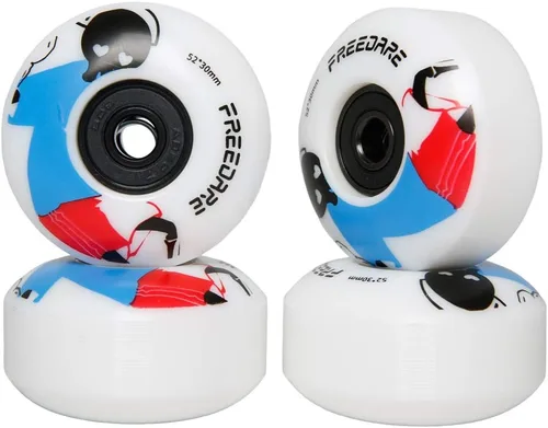 Miniatura 9 de FREEDARE Ruedas para monopatín de 2.047 in y rodamientos, espaciadores instalados 92A Street Wheels Skateboards Trucos (paquete de 4)