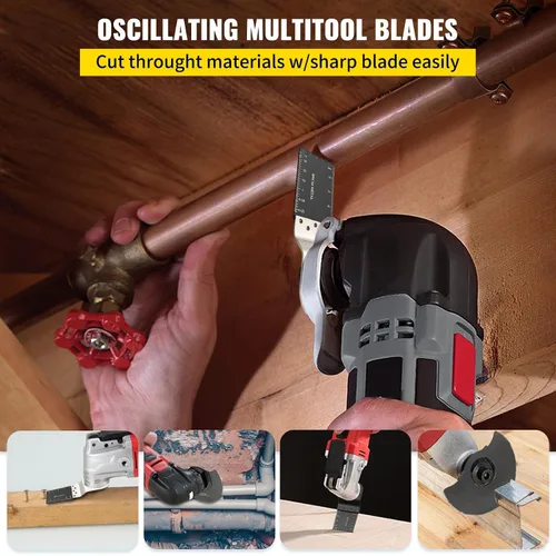 Miniatura 2 de Happybuy Hojas de sierra oscilantes de 50 piezas, juego de cuchillas multiherramienta de liberación rápida. Cuchillas HCS para madera, plástico