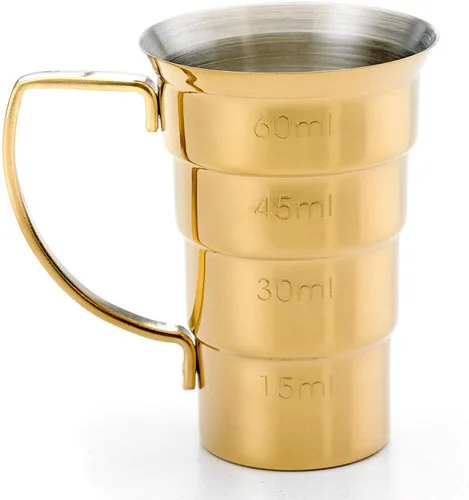 Miniatura 4 de Barfly M37108GD - Jigger, 2 onzas, dorado con mango Oro con mango