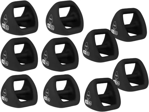 Miniatura 8 de TRX YBell Neo Series 3-in-1 Kettlebell, Dumbbell and Push Up Bar Workout Equipment Commercial Grade Neoprene Coated Surface Perfect for Strength