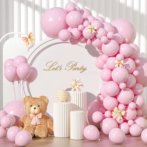 Miniatura 7 de Kit de arco de globos rojo brillante de 135 piezas de diferentes tamaños de 18, 12, 10 y 5 pulgadas, decoraciones de fiesta de color rojo para baby