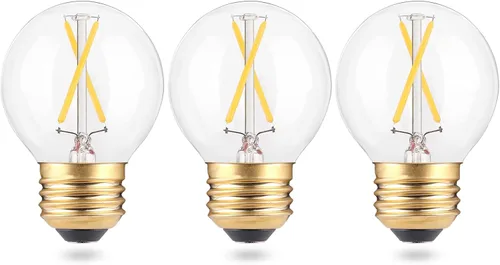 Miniatura 7 de Bombilla LED A15 regulable, bombillas de globo E26 de 2 W, equivalente a bombilla incandescente de 25 W, blanco cálido suave de 3000 K, vidrio
