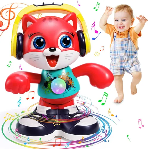Juguetes para bebés, gatos bailarines para bebés niños y niñas con música y grabación, juguetes educativos interactivos de aprendizaje temprano para