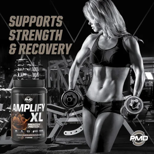 Miniatura 4 de PMD Sports Amplify XL Premium Suplemento de proteína de suero Hydro Greens Blend - Matriz de proteína de glutamina y suero con superalimento