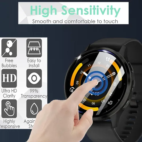 Miniatura 2 de Lamshaw Protector de pantalla compatible con Garmin Venu 3S, [3 unidades] 3D de cobertura completa PET suave protector de pantalla compatible