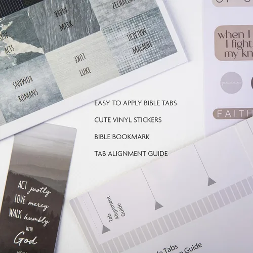 Miniatura 2 de Pestañas para la Biblia laminadas DiverseBee con resúmenes de libros (impresión grande, fácil de leer), pestañas personalizadas para diario bíblico