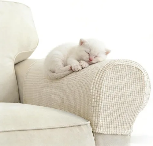 Miniatura 3 de Fundas para reposabrazos de sillón, fundas elásticas para brazos de sillón, tapas de poliéster suave antideslizantes para muebles, para silla, sofá