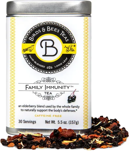 Tés de aves y abejas - té de saúco - El té de inmunidad familiar es una mezcla de bayas de saúco con hierbas adicionales! Hace un delicioso jarabe