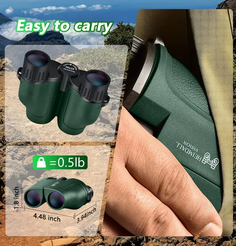 Miniatura 4 de Binoculares pequeños y compactos para adultos y niños, mini binocular de bolsillo de 20 x 25 pulgadas para observación de aves, binoculares